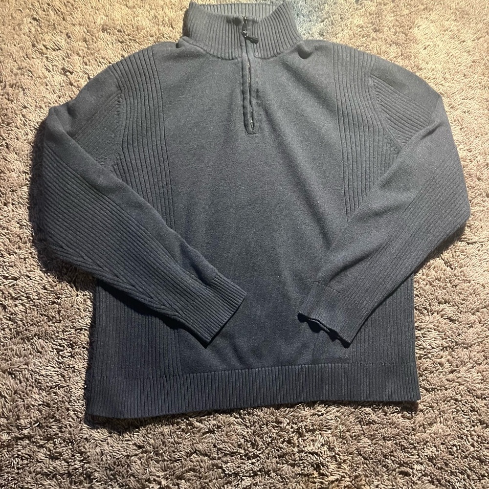 Grey blue Calvin Klein Zip up sweater size XL